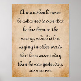 Póster Un Hombre Nunca Debería... Cita inspiradora