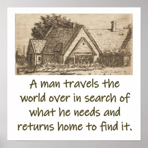 Póster Un hombre viaja por el mundo - Cita residencial