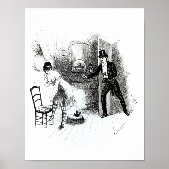 Póster Un hombre visitando a una prostituta (Frente)