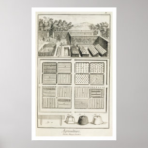 Póster Un huerto, 'de la enciclopedia de Scie