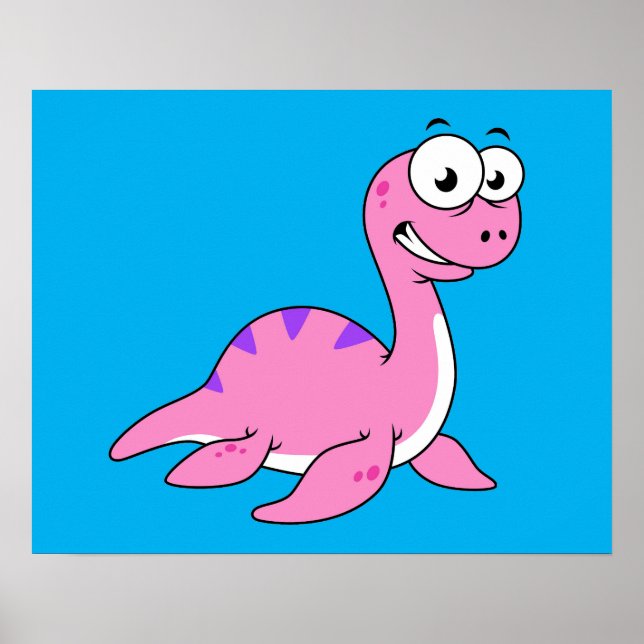 Póster Un Ilustracion Agradable Del Monstruo De Loch Ness (Frente)