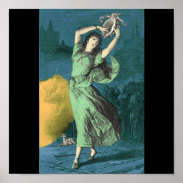 Póster Un Ilustracion de color de Esmeralda