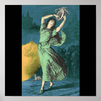 Póster Un Ilustracion de color de Esmeralda