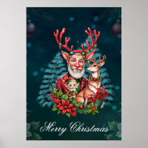 Póster Un ilustracion de Navidades caprichosos,