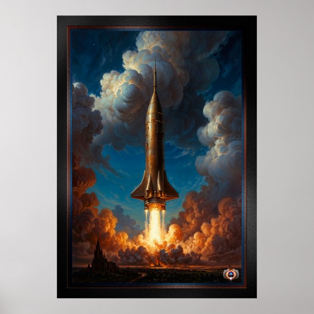 Póster Un impresionante lanzamiento de cohete de fusión r (Frente)