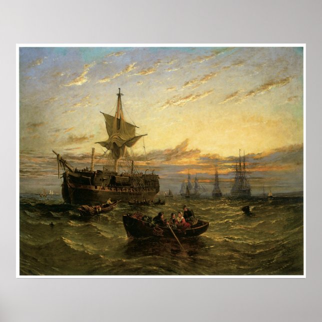 Póster Un indio oriental desmantelado en el estuario del  (Frente)