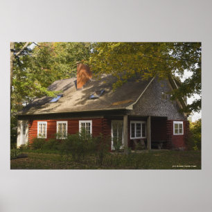 Póster Un inicio de registro rojo