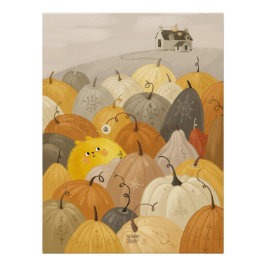 Póster Un investigador escribe calabazas dulces