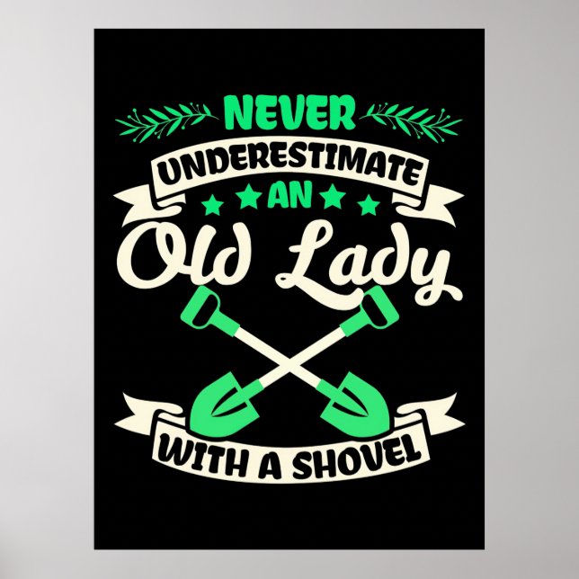 Póster Un Jardín De Viejas Con Una Calzada (Frente)