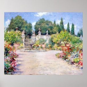 Póster Un jardín italiano - William Merritt Chase