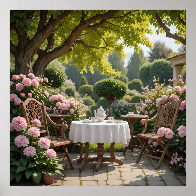 Póster Un jardín tranquilo durante el día (Frente)