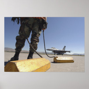 Póster Un jefe de equipo de la fuerza aérea de los