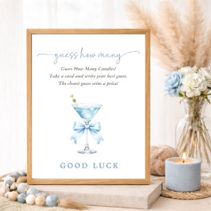 Póster Un Juego de Baby Shower de Tini One Blue Adivina C