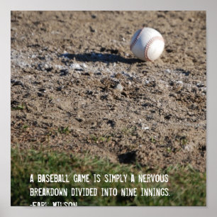 Póster Un juego de béisbol es…