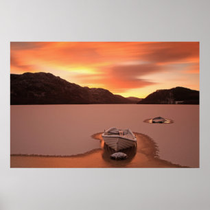 Póster Un lago congelado el   Ruthven, Reino Unido