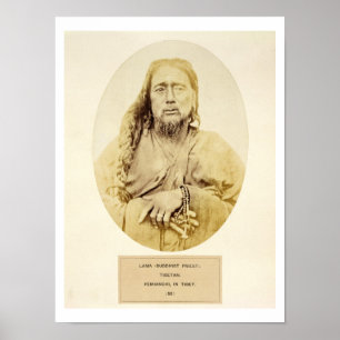 Póster Un Lama tibetano en Pemianchi, Tíbet, siglo XIX (