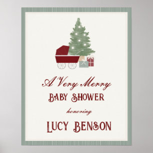 Póster Un letrero de bienvenida para un baby shower muy a