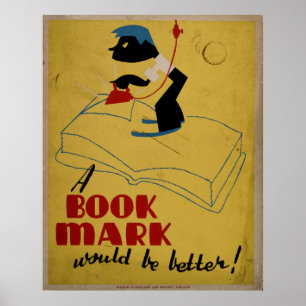 Póster Un libro de marca sería mejor para un libro de WPA