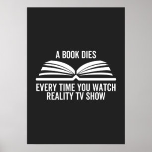 Póster Un libro muere cada vez que ves un programa de tel