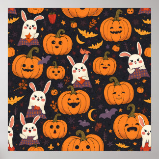 Póster un lindo poster para Halloween