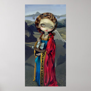 Póster Un lowbro gótico del icono del ángel de la
