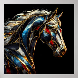 Póster Un majestuoso Stallion - AI en movimiento