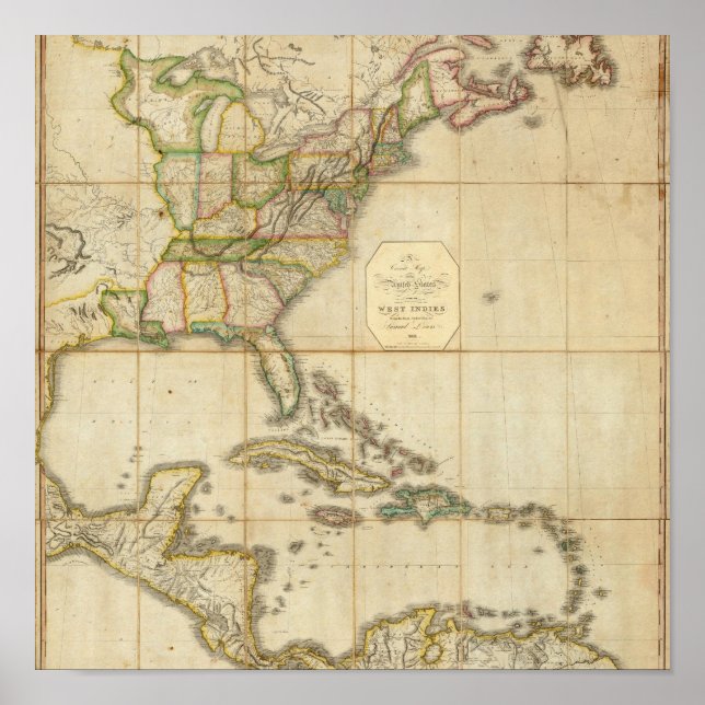 Póster Un mapa correcto de Estados Unidos (Frente)