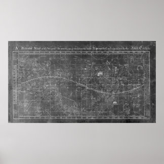 Póster Un mapa de mercaderes de los cielos estrellados