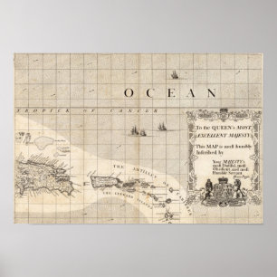 Póster Un mapa del Imperio británico en la hoja 15 de