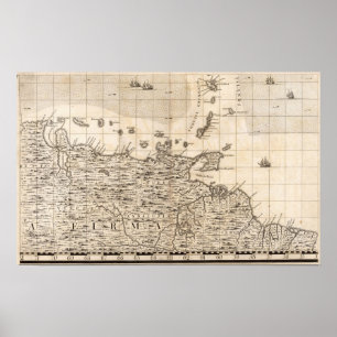 Póster Un mapa del Imperio británico en la hoja 19 de