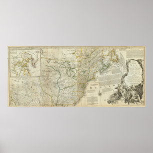 Póster Un mapa exacto de la sección septentrional de