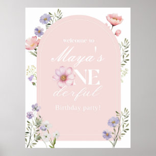 Póster Un maravilloso, primer cumpleaños, uno