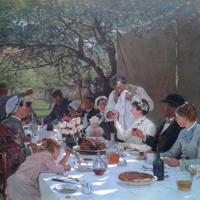 Póster Un mariage à Yport de Albert Fourié (lunch in the garden)