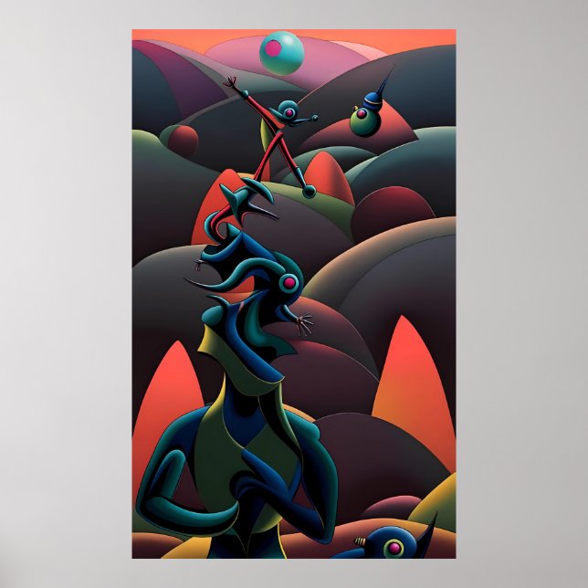 Póster Un Martini aterriza en el planeta de las aceitunas (Frente)