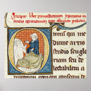 Póster Un médico que diagnostica a un paciente