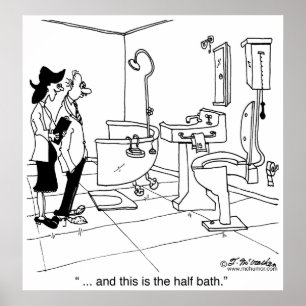 Póster Un medio baño