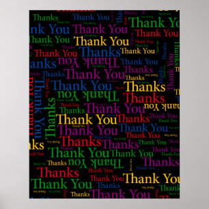 Póster Un Mensaje De Agradecimiento Para Darte Muchas Gra