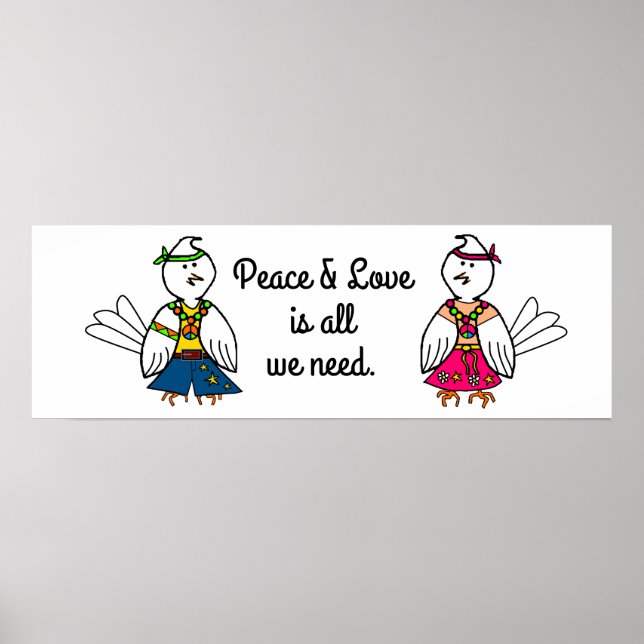 Póster Un mensaje de "paz y amor" (Frente)