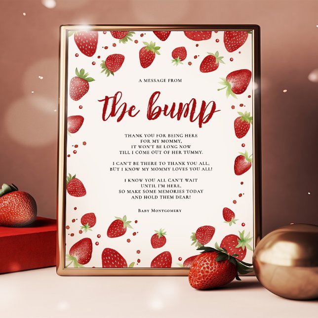 Póster Un mensaje desde el Baby Shower de fresa Bump (Subido por el creador)