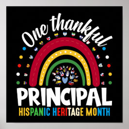 Póster Un mes de la herencia hispana principal agradecido