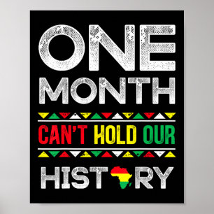 Póster Un Mes No Puede Contener Nuestra Historia Africana