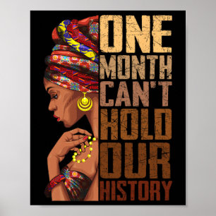 Póster Un Mes No Puede Contener Nuestra Historia Melanina