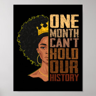 Póster Un Mes No Puede Contener Nuestra Historia Melanina