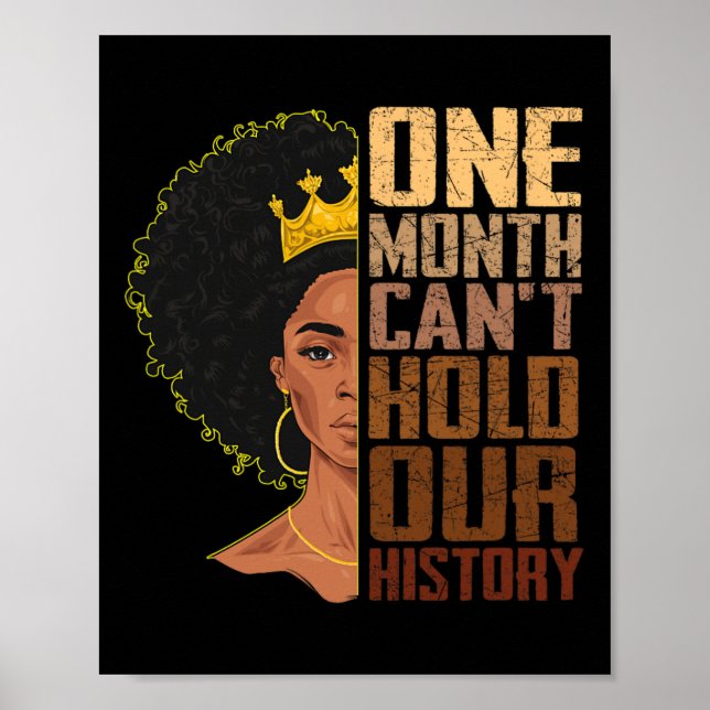 Póster Un Mes No Puede Contener Nuestra Historia Melanina (Frente)