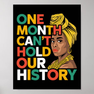 Póster Un mes no puede mantener nuestra historia negra en