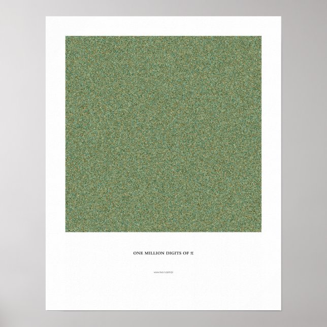 Póster Un millón de decimales de π (Frente)