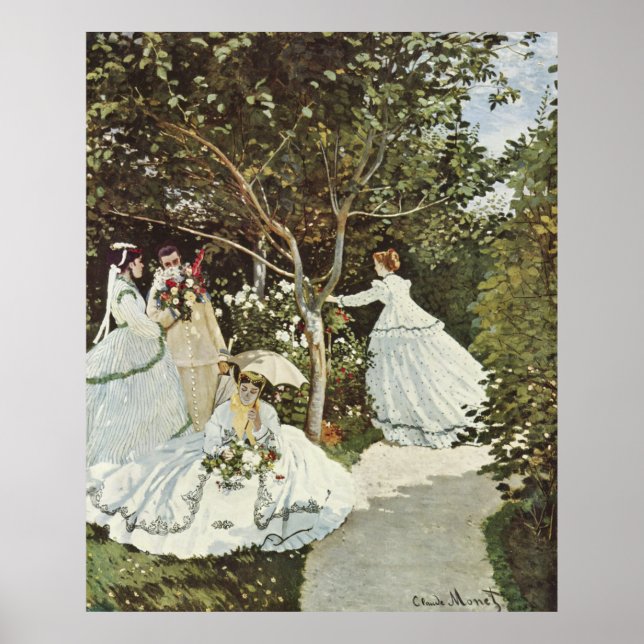 Póster Un molino de viento en Zaandam Claude Monet (Frente)
