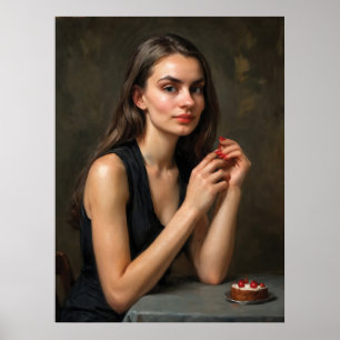 Póster Un momento con cerezas