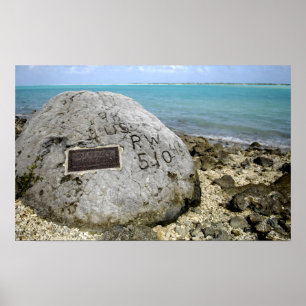Póster Un monumento a los prisioneros de guerra en la isl
