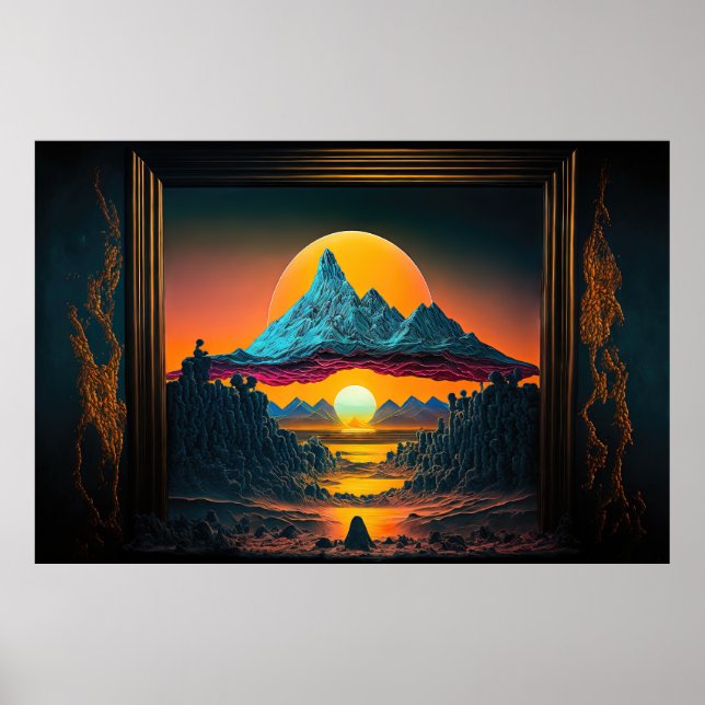 Póster Un monumento al surrealismo y el retro-futuro (Frente)